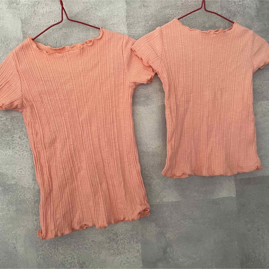 Branshes(ブランシェス)のリブTシャツ トップス　ブランシェス　ペアルック　80 110 キッズ/ベビー/マタニティのベビー服(~85cm)(Ｔシャツ)の商品写真