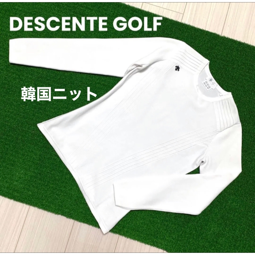 DESCENTE - 韓国 デサントゴルフ ニット セーター サイズSの通販 by