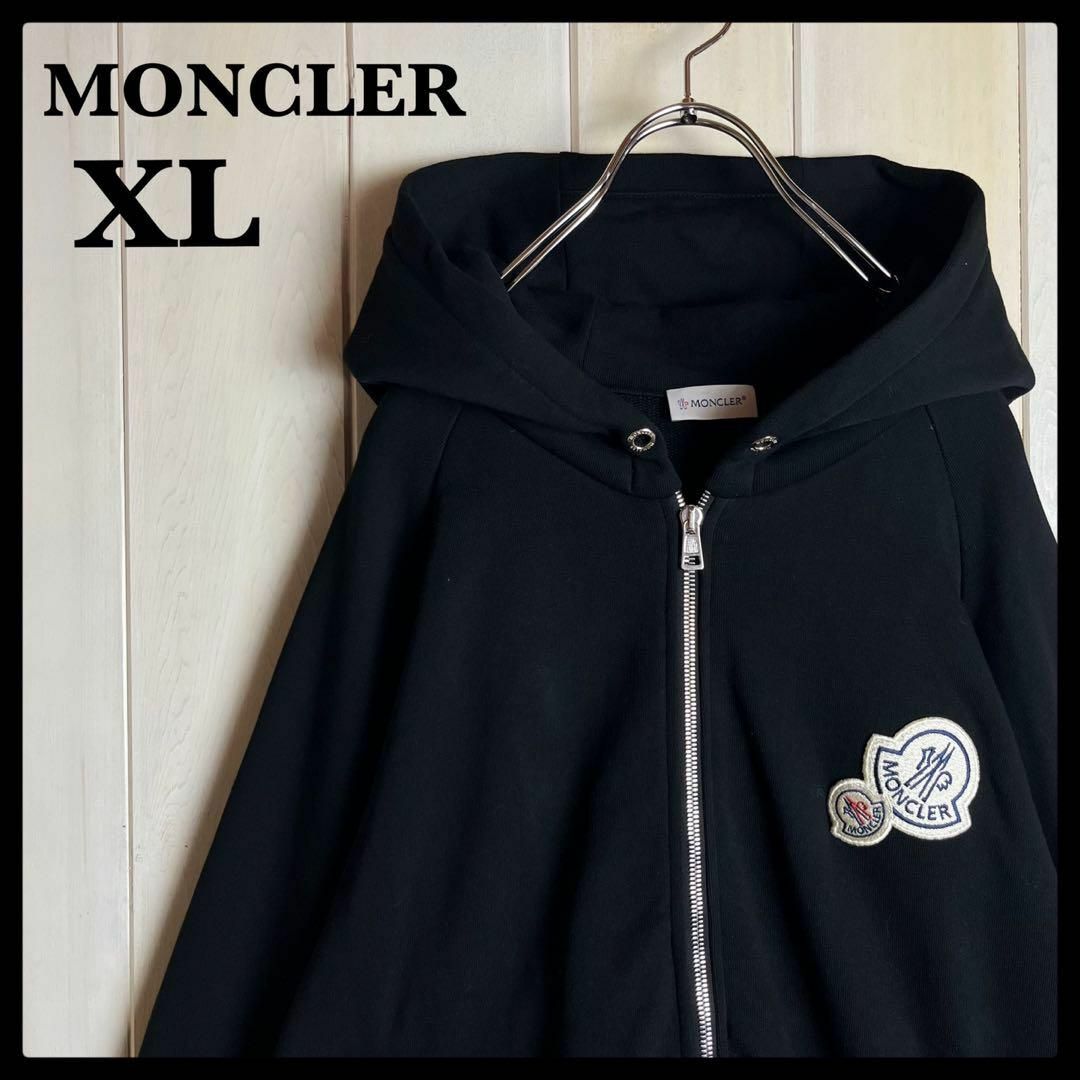 MONCLER - 【希少XLサイズ】モンクレール☆ワッペンロゴフルジップ