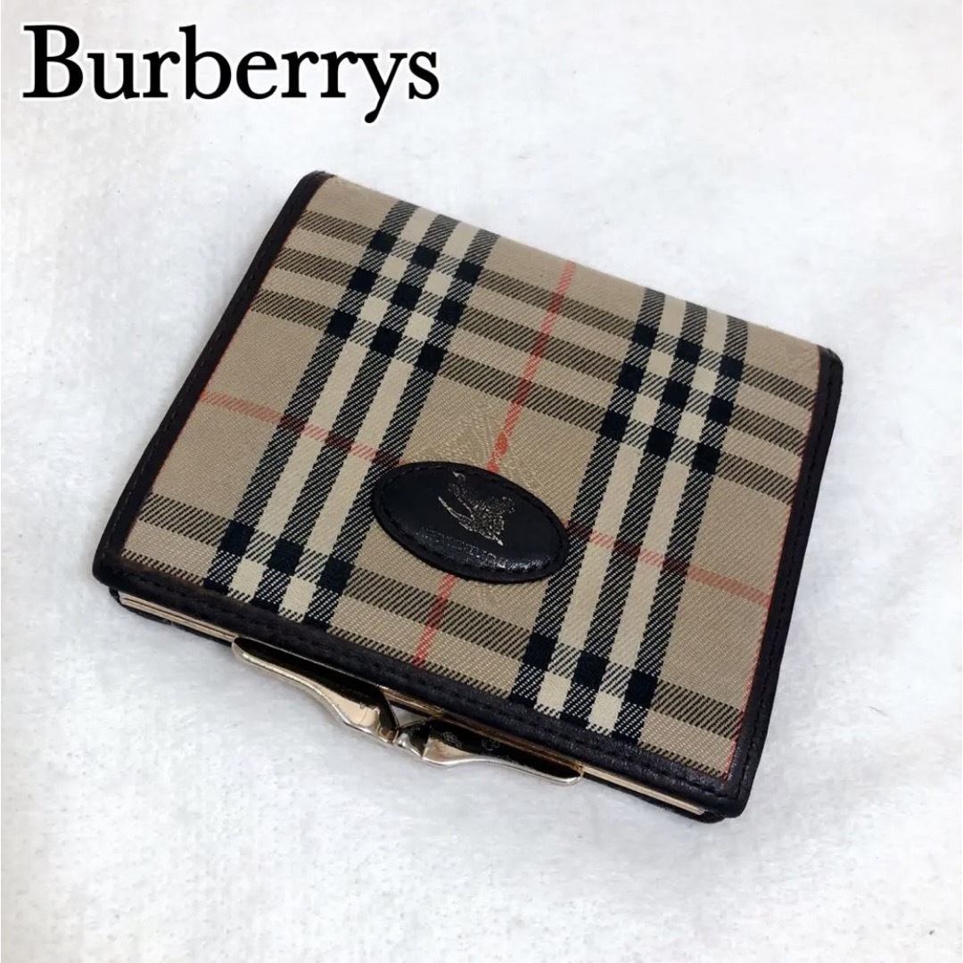 新品未使用！BURBURRY  バーバリー ノバチェック がま口財布 折財布