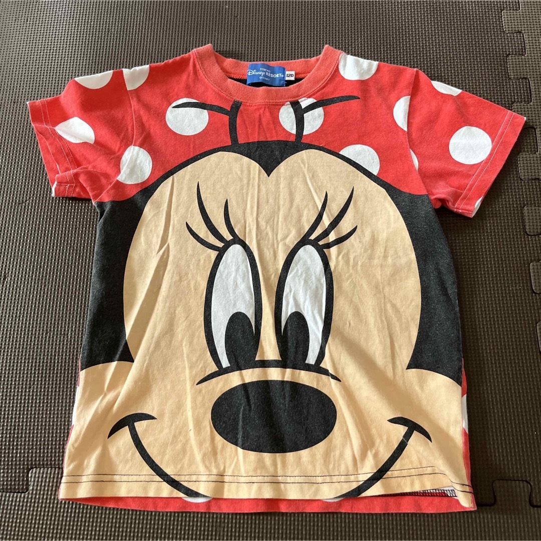 Disney(ディズニー)の公式　ディズニー　 ミニー フェイスプリント　半袖　Tシャツ キッズ/ベビー/マタニティのキッズ服女の子用(90cm~)(Tシャツ/カットソー)の商品写真