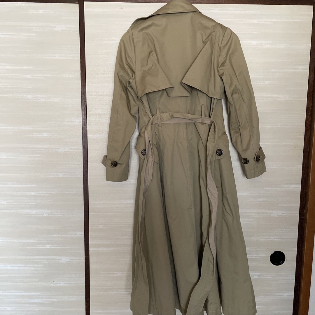 herlipto Gaba Ruffled Cotton Trench Coat