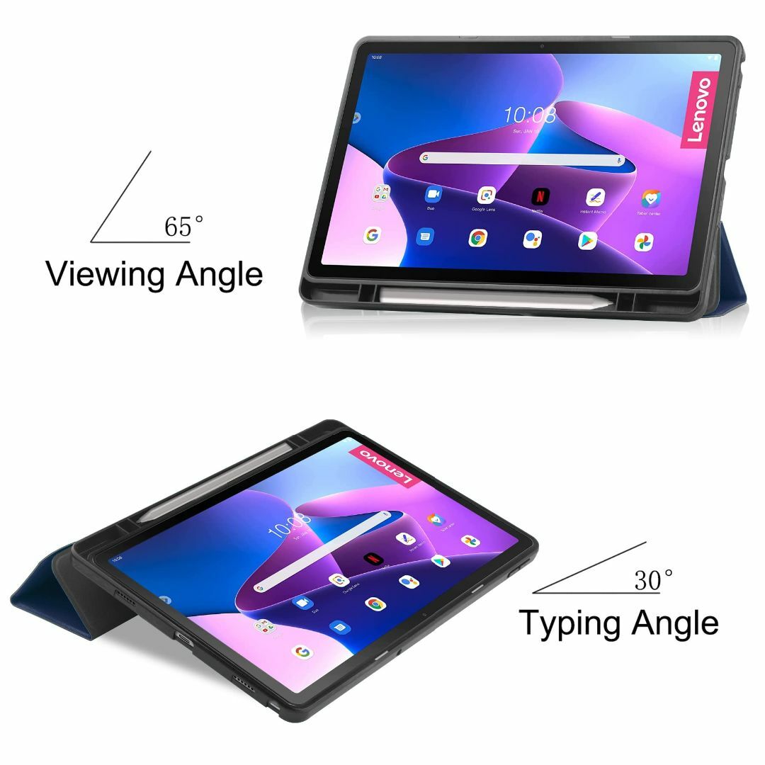 For Lenovo Tab M10 Plus (3rd Gen) タブレットケ 3