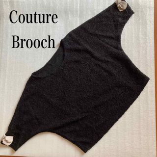 クチュールブローチ(Couture Brooch)のCouture Brooch クチュールブローチ・ラグラン七分袖 リボン付き(ニット/セーター)