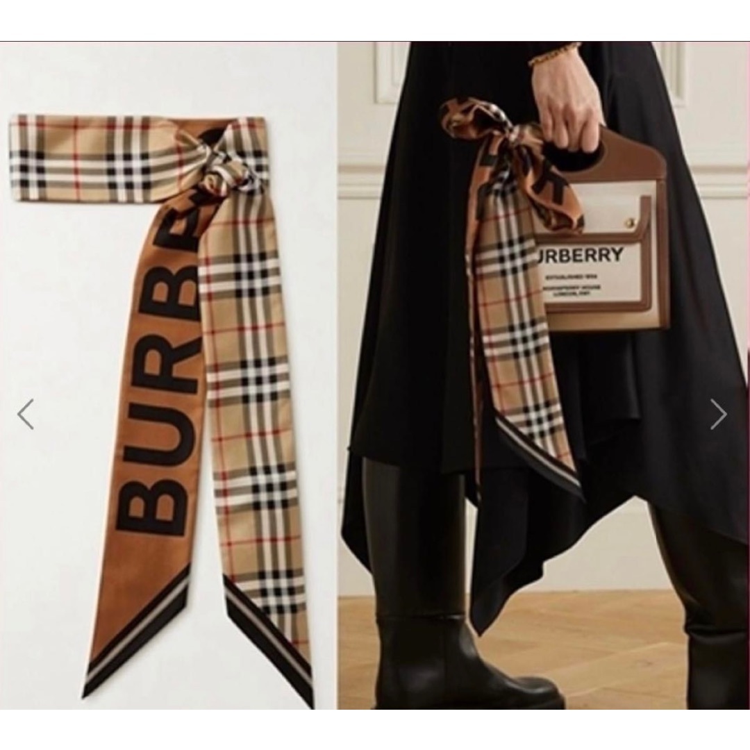 BURBERRY - ❤️人気商品♡21年製品♡可愛い♪BURBERRY バーバリスキニースカーフ♪