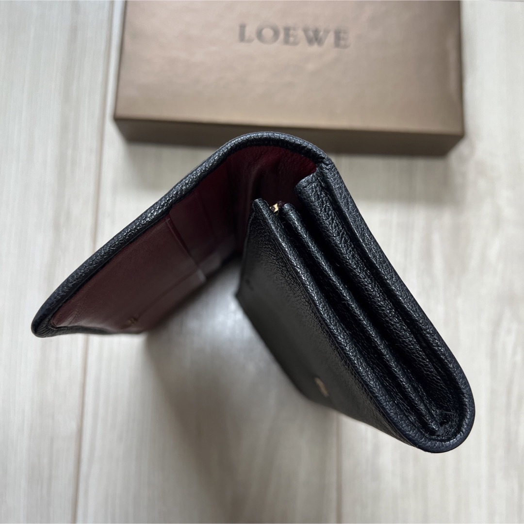 LOEWE - 綺麗!LOEWE ロエベ アナグラム柄 長財布 南京錠付 ブラック