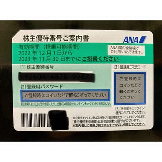 エーエヌエー(ゼンニッポンクウユ)(ANA(全日本空輸))のANA株主優待券1枚 2023年11月30日迄有効(その他)