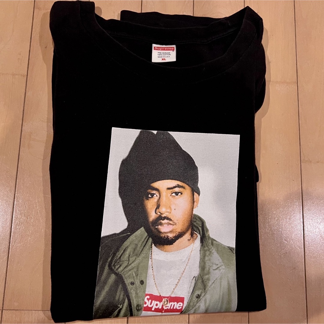 supreme nas tee XL black