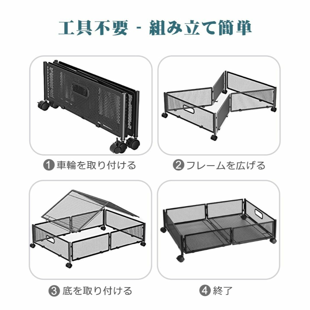 GOWTHHRT ベッド下収納ボックス 収納ケース 収納ボックス キャスター付き