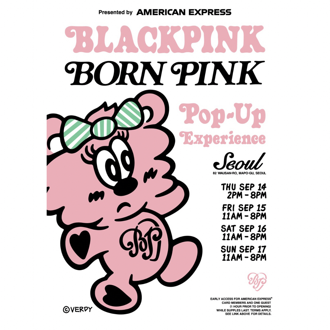 BLACKPINK VERDY ミニ Tシャツ Popup S ピンク