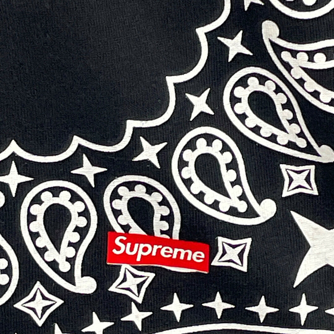 SUPREME シュプリーム Hanes Bandana Tagless Tee バンダナ柄 Tシャツ 一枚 半袖Ｔシャツ 黒 サイズM 正規品 /  B4289