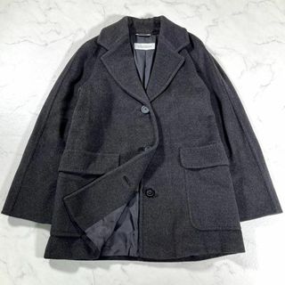 【極美品】Max Mara マックスマーラ　白タグ　カシミヤ混　ミドルコート