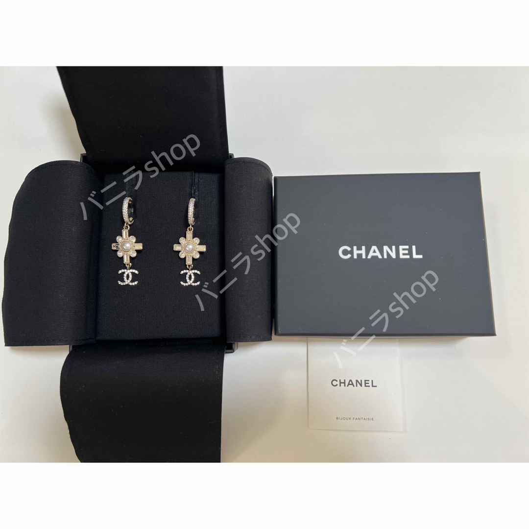 CHANEL(シャネル)のCHANEL シャネル アクセサリー ジュエリー フープ ドロップ ピアス レディースのアクセサリー(ピアス)の商品写真