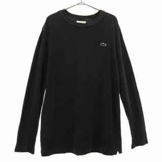 ラコステ(LACOSTE)のラコステ ロゴワッペン 長袖 Tシャツ S ブラック LACOSTE メンズ 【中古】  【230917】(Tシャツ/カットソー(半袖/袖なし))