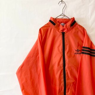 美品 80s adidas ナイロンジャケット トレフォイル メンズ ストライプ