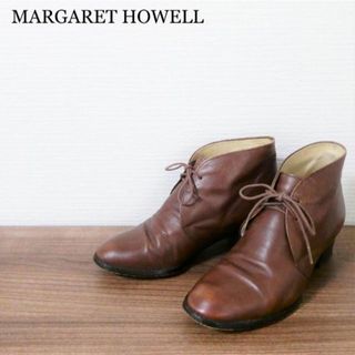 マーガレット ハウエル／MARGARET HOWELL チャッカブーツ シューズ 靴 レディース 女性 女性用レザー 革 本革 ダークブラウン 茶 ブラウン  5789170001 CALF LEATHER BOOT レザーソール プレーントゥ グッドイヤーウェルト製法