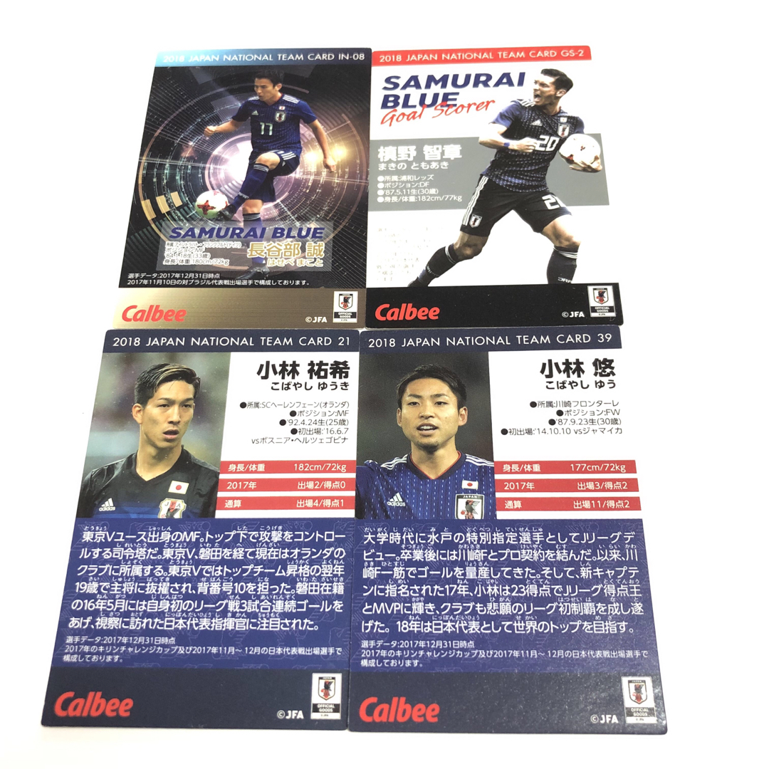 jリーグチップス　4枚セット　サムライブルー エンタメ/ホビーのタレントグッズ(スポーツ選手)の商品写真