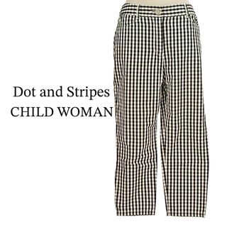 チャイルドウーマン(CHILD WOMAN)のCHILD WOMAN【美品】ギンガムチェック柄 クロップド 七分丈 パンツ(クロップドパンツ)