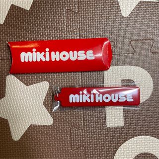 ミキハウス(mikihouse)の【新品未使用】ミキハウス★レトロ★ロゴキーホルダー(日用品/生活雑貨)