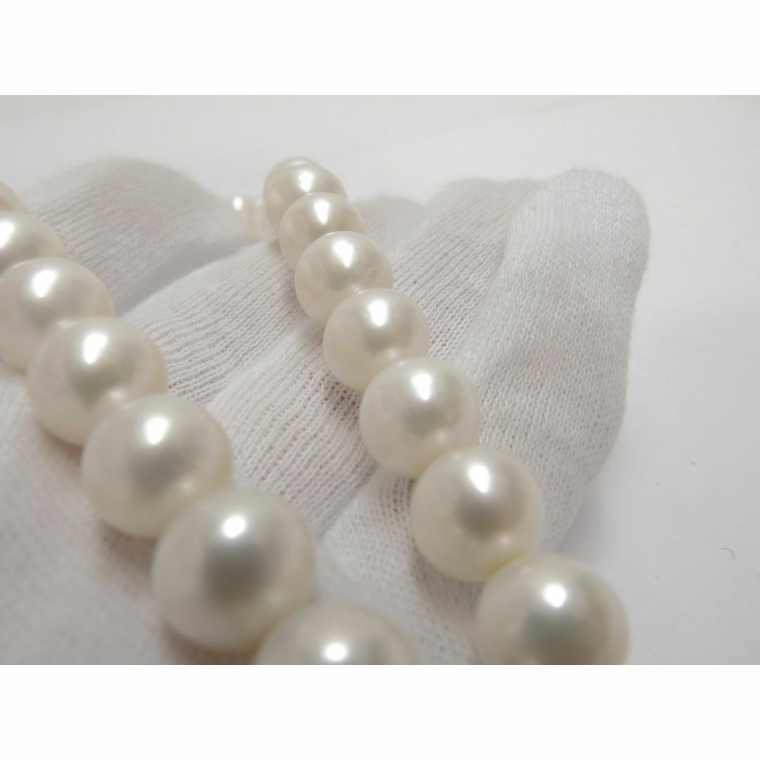 淡水パール　10－10.5mm珠　ネックレス　 純白色　20664001純白色□