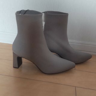 GU ポインテッドニットブーツ L 24.5cm ショートブーツ ブラック - ブーツ