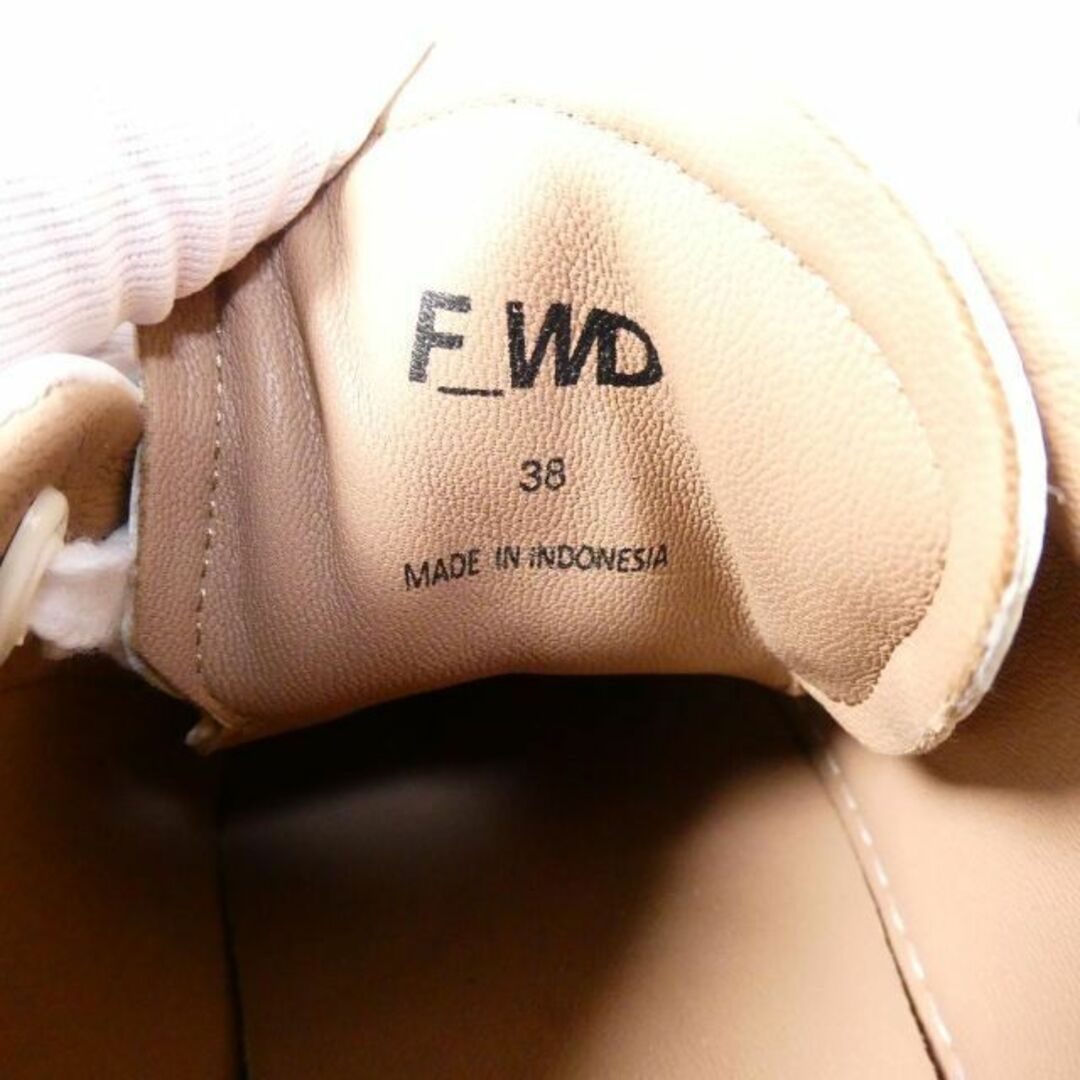 美品 F_WD フォワード レースアップ ローカット スニーカー 白 38