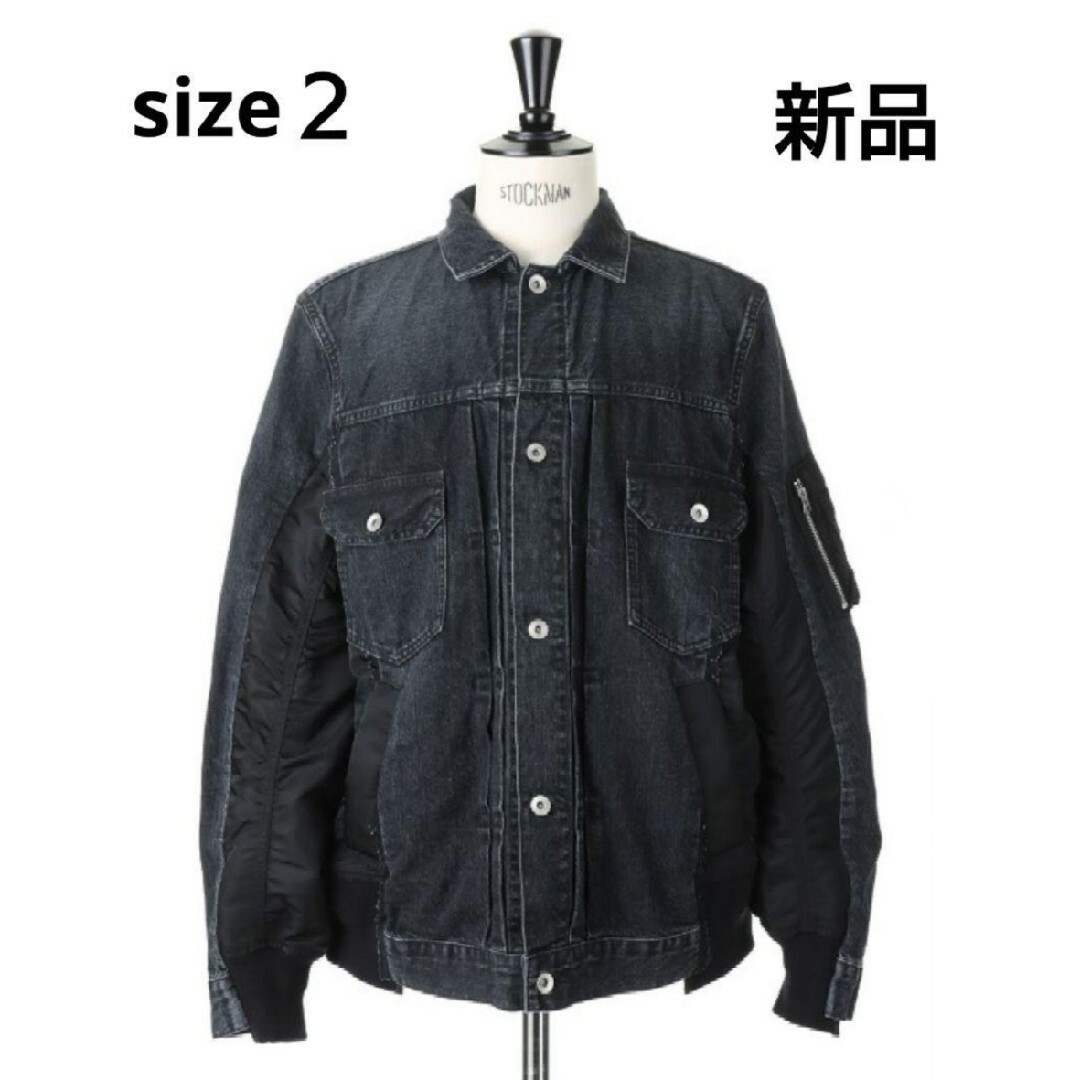 23aw size２ 新品 sacai デニム ジャケット - Gジャン/デニムジャケット