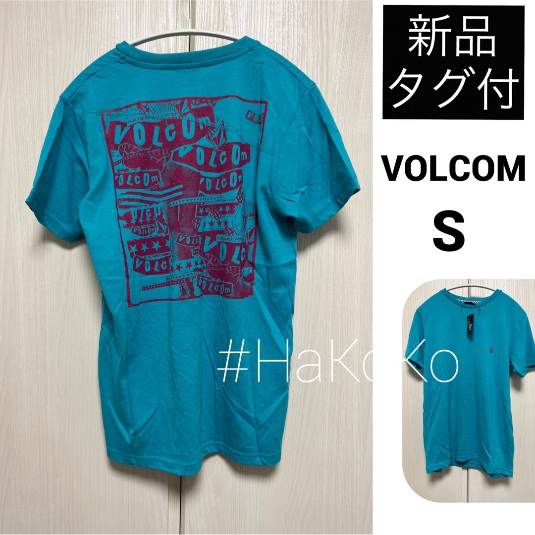 volcom(ボルコム)の◆新品タグ付　VOLCOM 半袖Tシャツ カットソー バックプリント ブルー S レディースのトップス(Tシャツ(半袖/袖なし))の商品写真