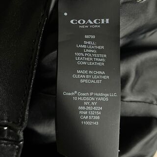 COACH - 【人気Lサイズ】コーチ☆ラムレザージャケット 本革 シングル ...