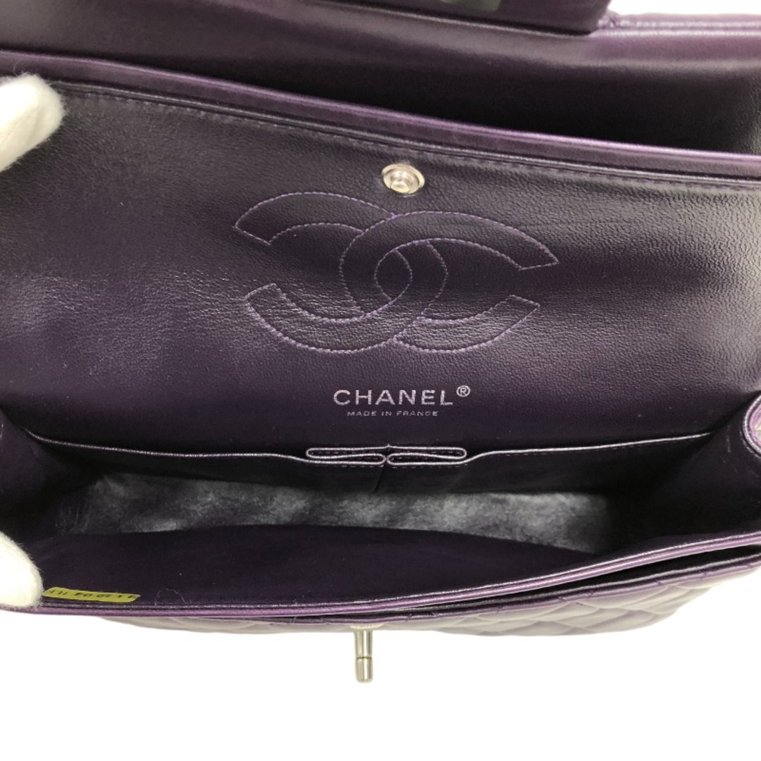 シャネル CHANEL マトラッセ25 A01112 パープル　シルバー金具 ラムスキン レディース ショルダーバッグ