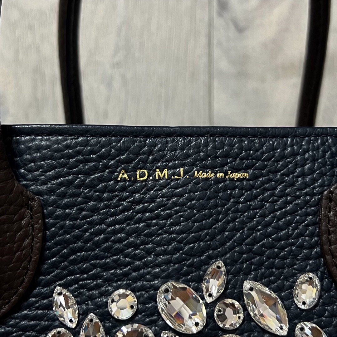 A.D.M.J. - 人気♡美品♡ADMJ スワロフスキー レザー トートバッグの