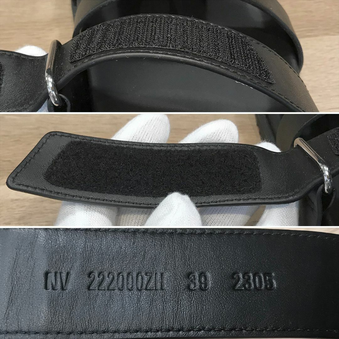 Hermes(エルメス)の新品同様 エルメス サンダル シプレ ブラック 39 約24.5cm 黒 メンズ メンズの靴/シューズ(サンダル)の商品写真