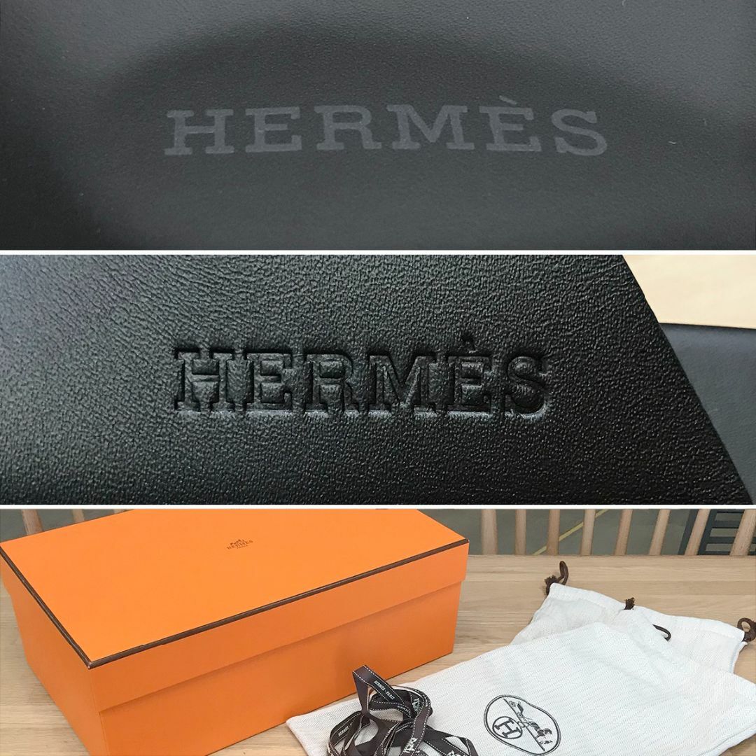 Hermes(エルメス)の新品同様 エルメス サンダル シプレ ブラック 39 約24.5cm 黒 メンズ メンズの靴/シューズ(サンダル)の商品写真