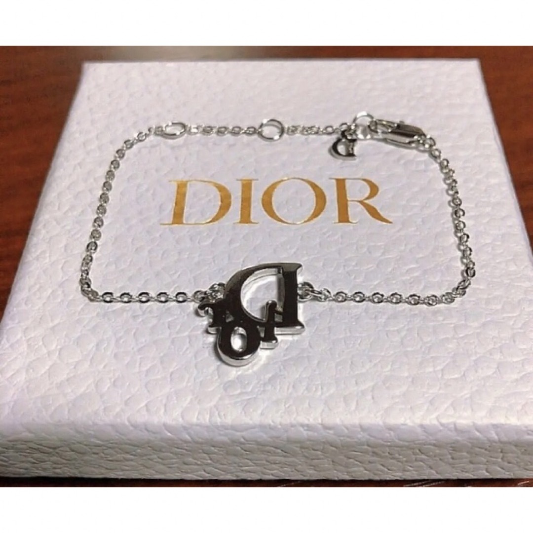 Dior 希少 人気 ブレスレット 可愛い ストーン ロゴ シルバー ...