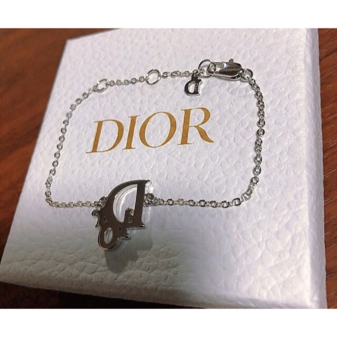 Dior 希少 人気 ブレスレット 可愛い ストーン ロゴ シルバー