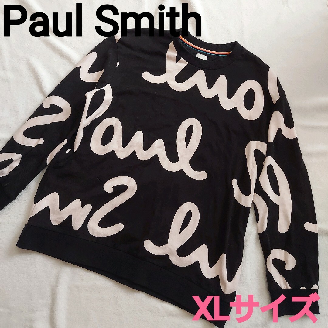 レア☆美品☆ポールスミス Paul Smithビッグロゴ長袖カットソー XL 黒 | フリマアプリ ラクマ