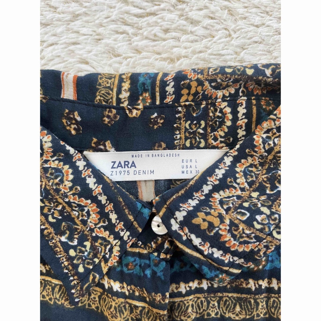 ZARA(ザラ)の美品　ZARA ザラ　ロングワンピース　ワンピース　エスニック　人気　完売 レディースのワンピース(ロングワンピース/マキシワンピース)の商品写真