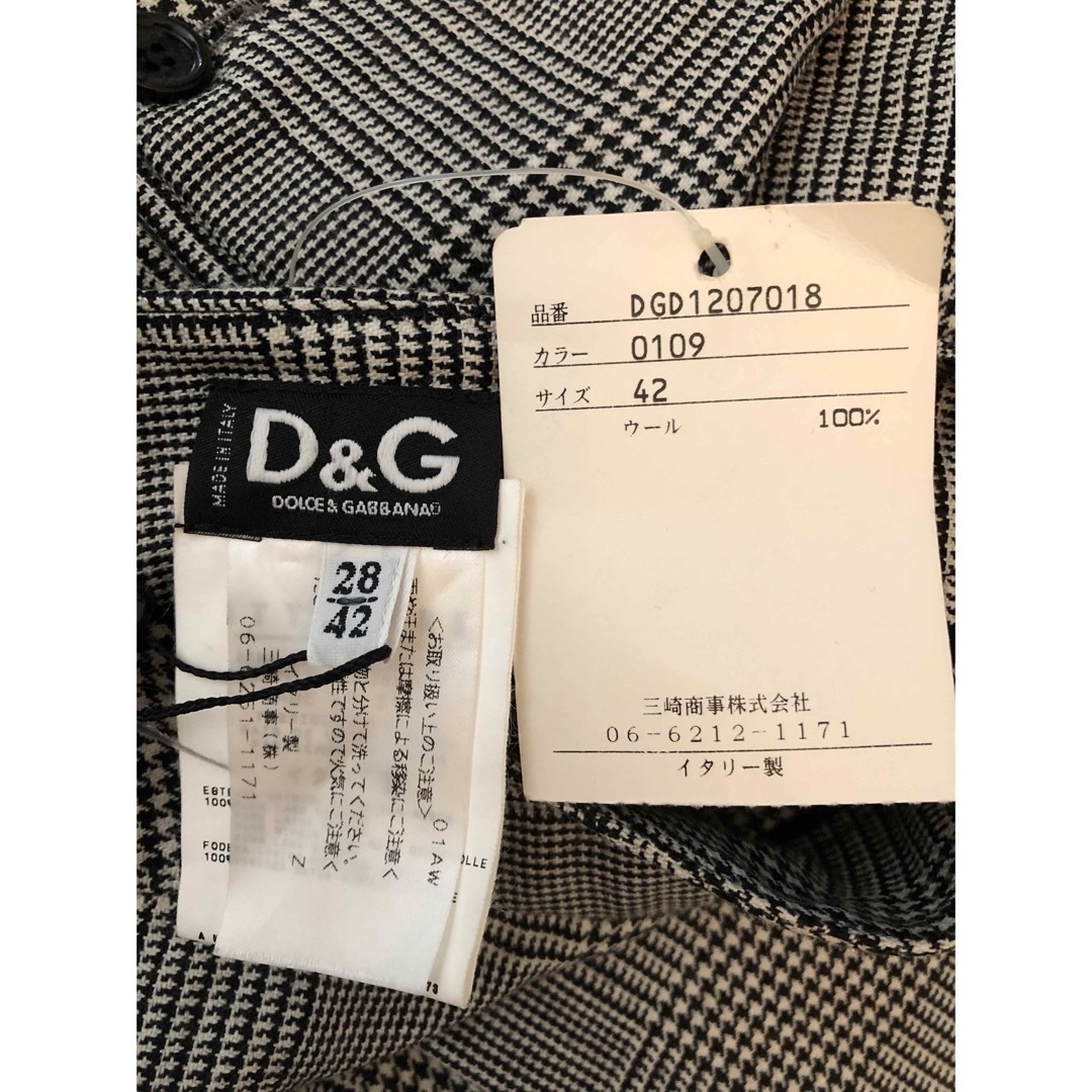 D&G(ディーアンドジー)のD&G グレンチェック　千鳥格子　ウール　パンツ　未使用 レディースのパンツ(カジュアルパンツ)の商品写真