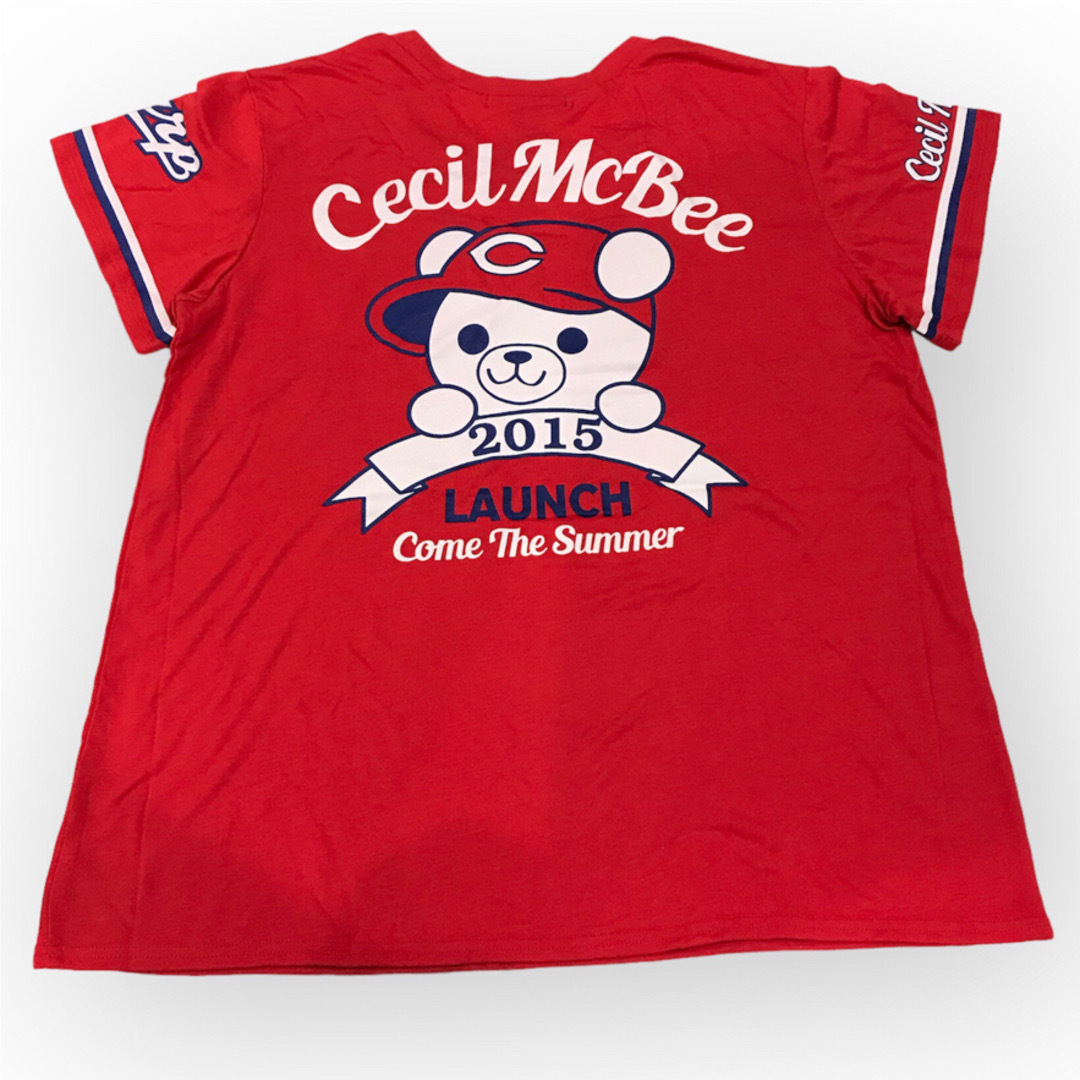 CECIL McBEE(セシルマクビー)のカープ　CECIL McBEE コラボTシャツ　赤　2015年モデル　新品未使用 スポーツ/アウトドアの野球(応援グッズ)の商品写真