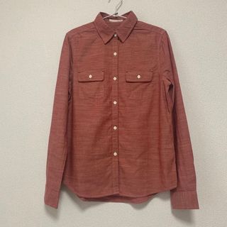 マウジー(moussy)のMOUSSY　コットンロングスリーブシャツ　RED(シャツ/ブラウス(長袖/七分))