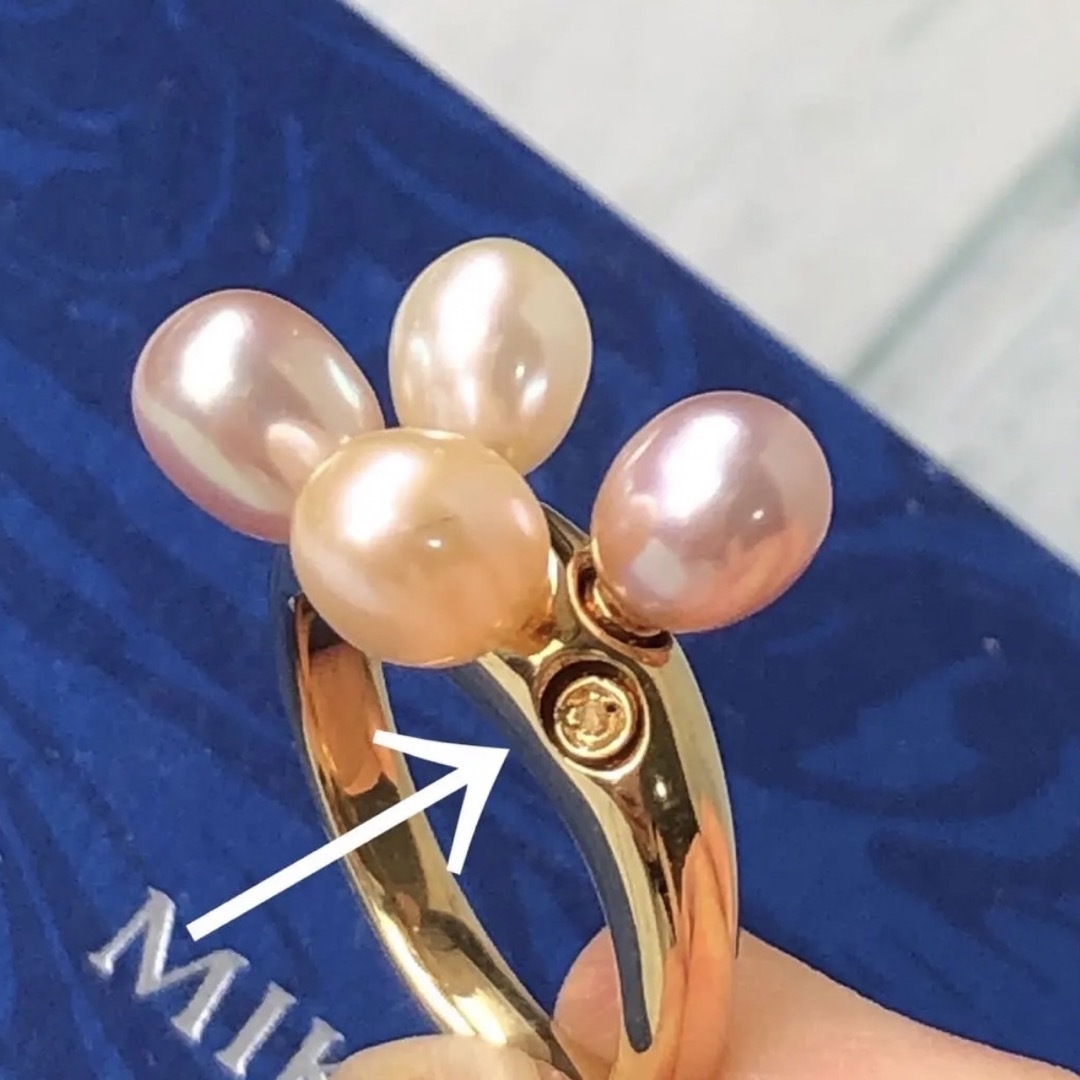MIKIMOTO(ミキモト)の訳あり　ミキモト 淡水パール　真珠　6.8g リング　指輪　２色　K18 レディースのアクセサリー(リング(指輪))の商品写真