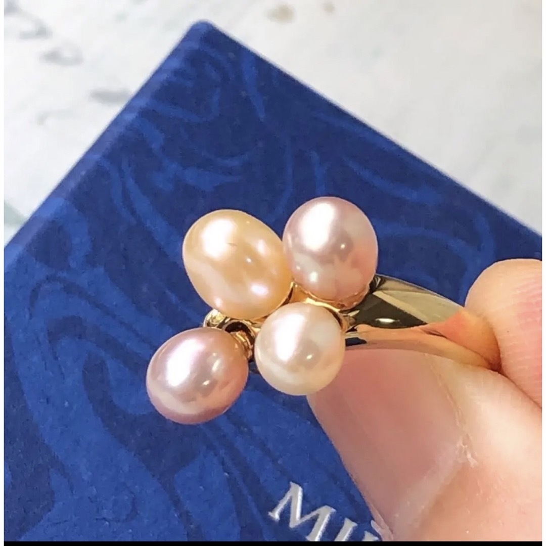 MIKIMOTO(ミキモト)の訳あり　ミキモト 淡水パール　真珠　6.8g リング　指輪　２色　K18 レディースのアクセサリー(リング(指輪))の商品写真