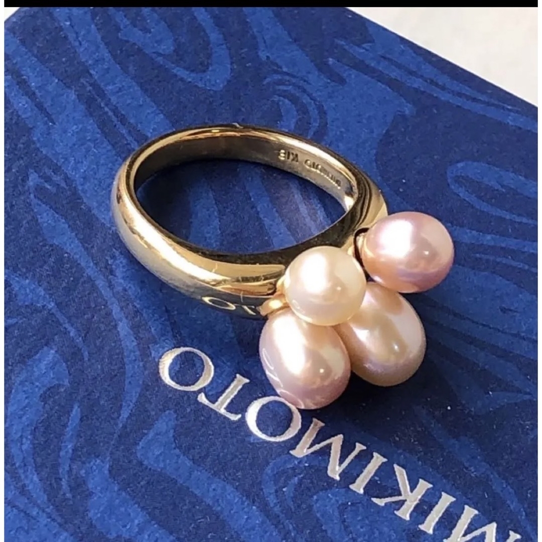 MIKIMOTO(ミキモト)の訳あり　ミキモト 淡水パール　真珠　6.8g リング　指輪　２色　K18 レディースのアクセサリー(リング(指輪))の商品写真