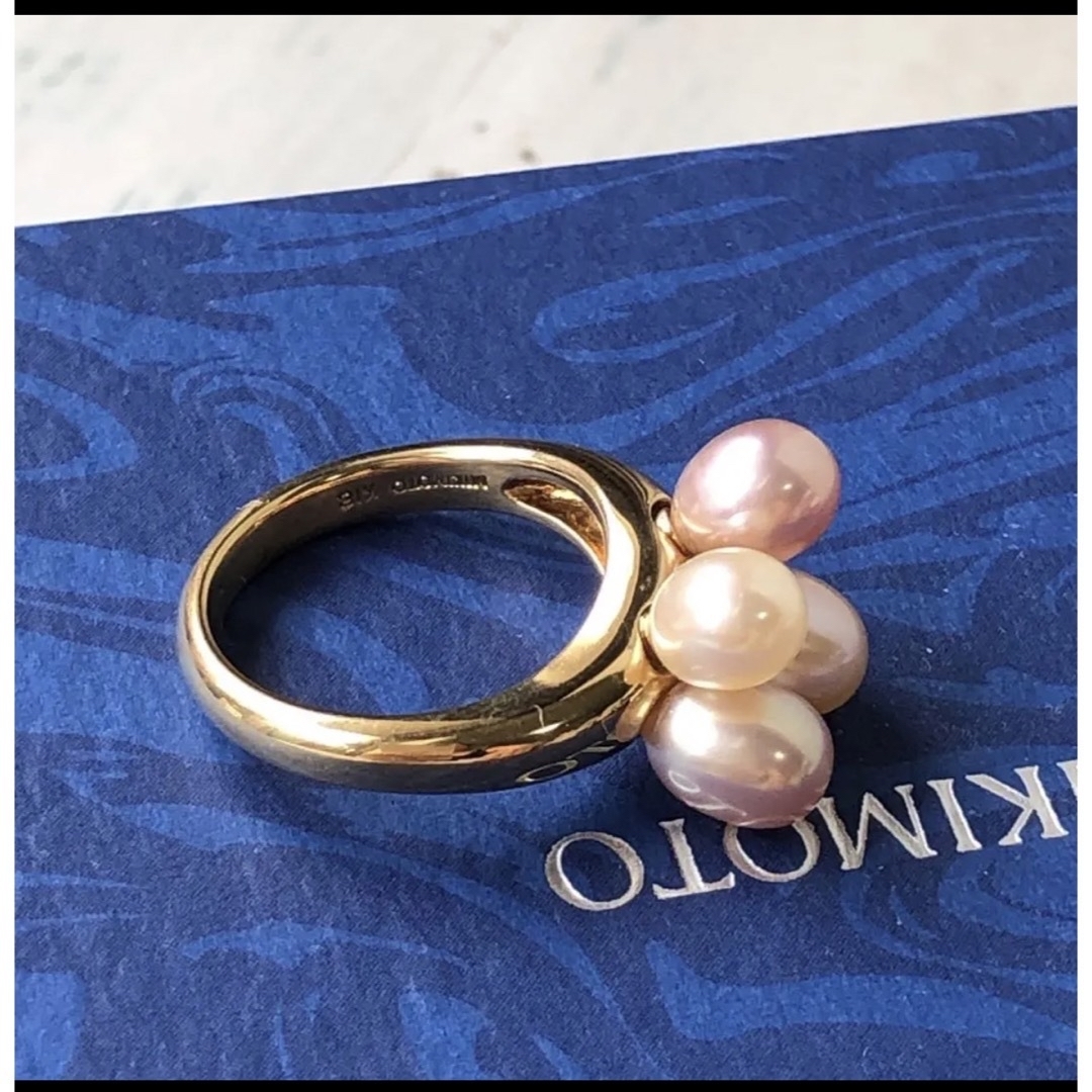 MIKIMOTO(ミキモト)の訳あり　ミキモト 淡水パール　真珠　6.8g リング　指輪　２色　K18 レディースのアクセサリー(リング(指輪))の商品写真