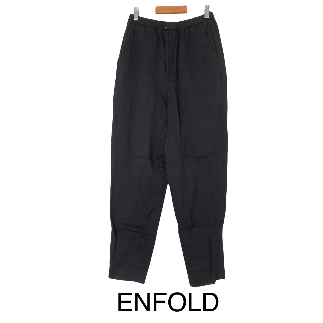 ENFOLD テーパードパンツ ブラック38 ウエストゴム