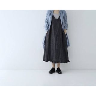 fog linen work - 【 fog with nest Robe 】裾フリルワンピースの通販