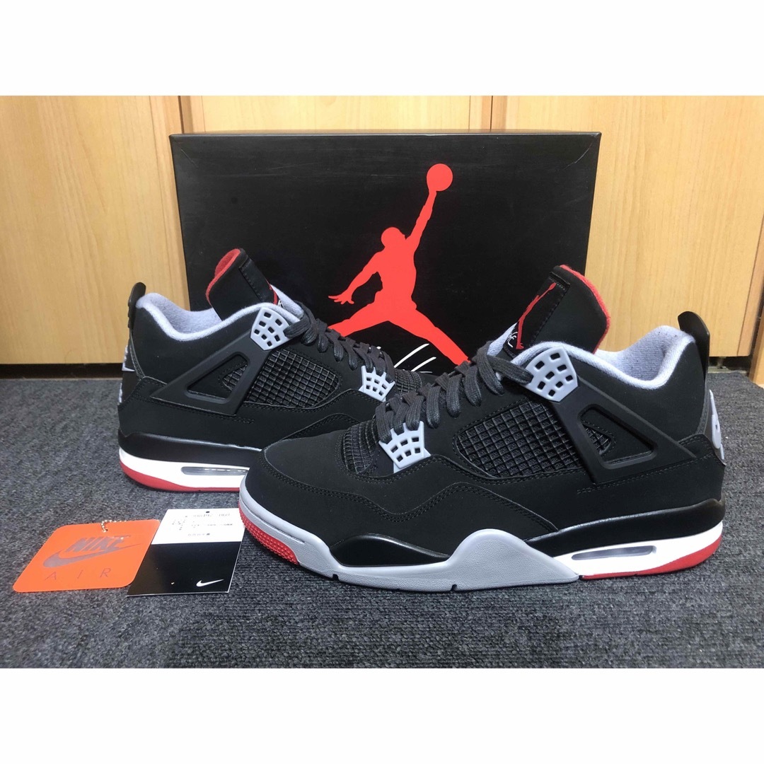 【美中古】NIKE AIR JORDAN 4 RETRO BRED 28cm | フリマアプリ ラクマ