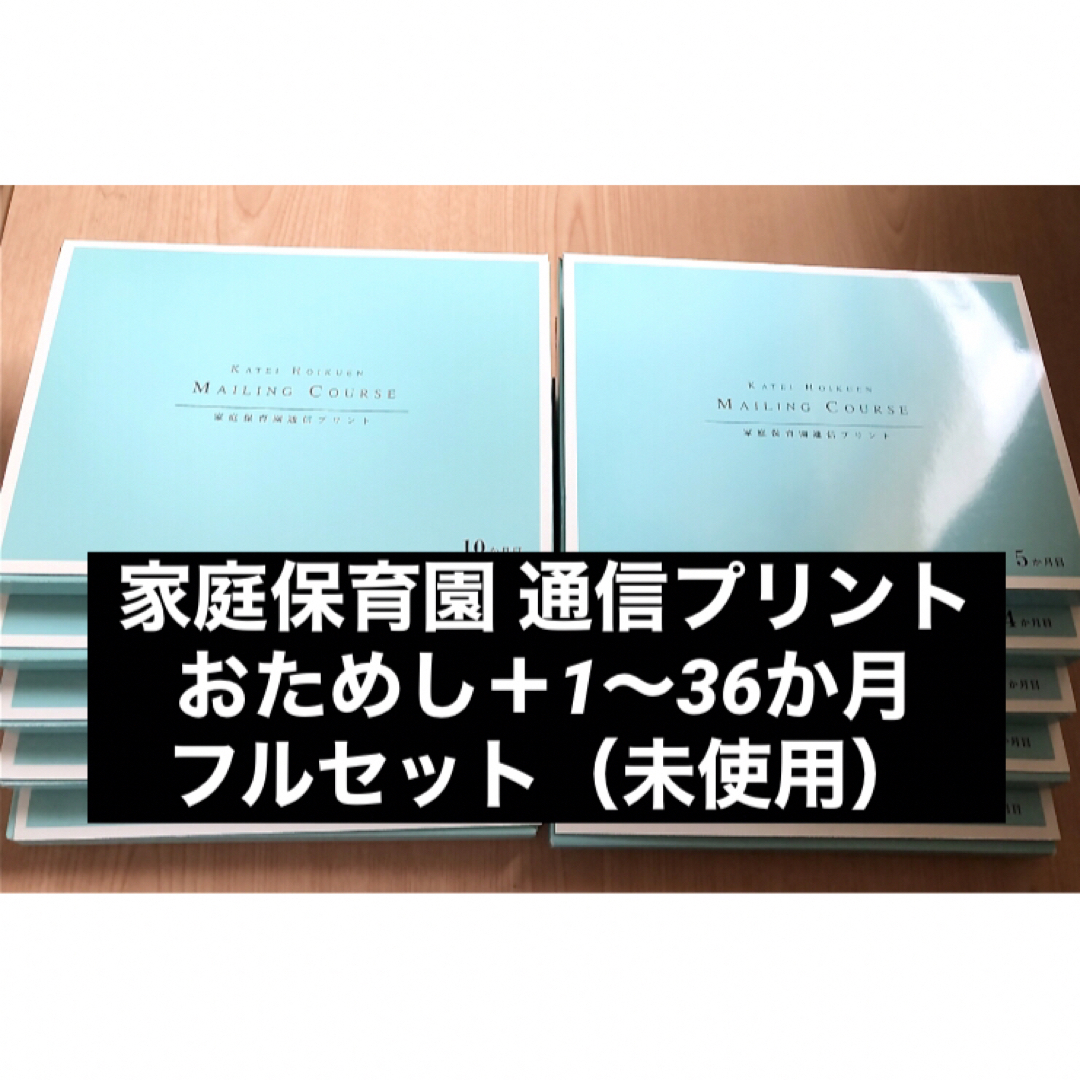 【未使用】家庭保育園 通信プリント おためし＋1〜36か月 フルセット