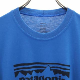 パタゴニア プリント 長袖 Tシャツ M ブルー patagonia ロンT