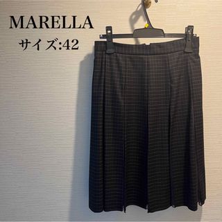 MARELLA 膝丈チェックスカート(ひざ丈スカート)